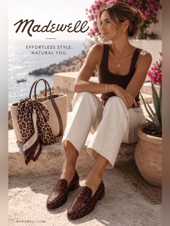 Madewell Shoes - MADEWELL The Frances Skimmer in Painted Leopard Calf Hair Sz 6.5